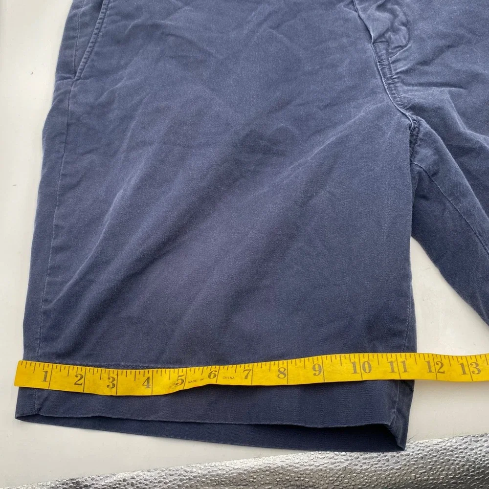 Polo Ralph Lauren Stretch Classic Fit Chino Shorts Mens 38 Navy Blue Distressed